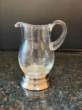 Southern Living at Home 5" High Astoria Glass and Brushed Nickel Creamer, 41016